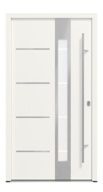 Haustür System S68 ZL ARCTIC Luna RAL 9016-RAL 9016 Frontansicht außen