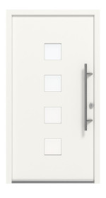 Haustür Smart AL-104 RAL 9016-RAL 9016 Frontansicht außen