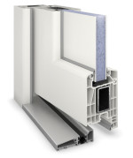 Haustür Kunststoff Premium F003 RAL 9016-RAL 9016 Detail Querschnitt