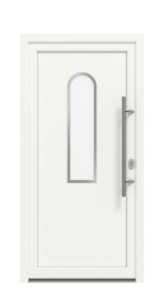 Haustür Kunststoff Premium F012 RAL 9016-RAL 9016 Frontansicht außen