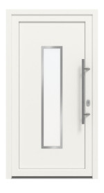 Haustür Kunststoff Premium F016 RAL 9016-RAL 9016 Frontansicht außen