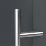Haustür Kunststoff Premium F036 Anthrazit Struktur-RAL 9016 Detail Drücker