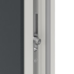 Haustür Kunststoff Premium F036 Anthrazit Struktur-RAL 9016 Detail Schließer