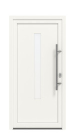 Haustür Kunststoff Premium F051 RAL 9016-RAL 9016 Frontansicht außen
