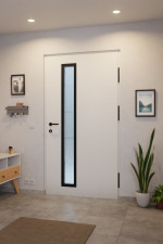 Interio Energiespar-Haustür Stahl-Alu Black Design Motiv B06 RAL 9016-RAL 9016 Stilwelt innen
