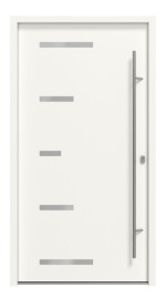 Haustür System S68 ZL Sparta RAL 9016-RAL 9016 Frontansicht außen