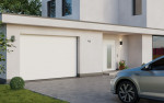 FLEXIDOOR Garagentor Sektionaltor Pro Woodgrain S-Sicke RAL 9010 4