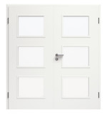 Bild von Doppelflügeltür LA-35 Weißlack RAL 9016 Premium inkl. Zarge
