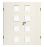 Bild von Linea 02 LA-04 Weißlack Premium Doppelflügeltür inkl. Zarge