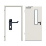 Komplettset-Ansicht von Innentür-Set Stahl mit Feuerschutzfunktion H16-1 OD mit LA-B1 inkl. Eck- und Ergänzungszarge Vario B53 - Hörmann