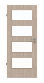 Frontbild von Eiche grau LA 9 Basic Durat Innentür - Huga