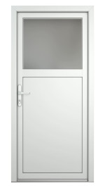 Bild 1 von JM NET R01 mit Glasausschnitt Kunststoff Nebeneingangstür RC2 - Meeth in Weiß