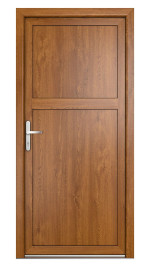 Bild 3 von JM NETK 07 ohne Glasausschnitt Kunststoff Nebeneingangstür - Meeth in Golden Oak