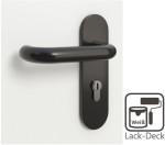 Detail Lack-Oberfläche von Brandschutztür-Set Weißlack RAL 9016 Premium mit Umfassungszarge