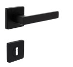 PROGRIFF Türgriff Quadros II Zamak schwarz matt quadratische Rosette BB