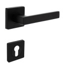 PROGRIFF Türgriff Quadros II Zamak schwarz matt quadratische Rosette PZ