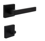 PROGRIFF Türgriff Quadros II Zamak schwarz matt quadratische Rosette WC innen