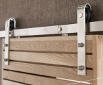 Detail 1 von Schiebetürsystem Basic Edelstahl gebürstet für Holztüren - Intersteel