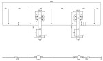 Skizze von Schiebetürsystem Wheel Schwarz für Holztüren - Intersteel