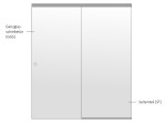 Skizze von Algo Motiv klar Glasschiebetür mit festem Seitenteil Sigma Flexible Variante 1 - Erkelenz