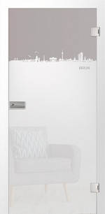 Bild von Skyline Berlin Mattprint Glastür mit Motiv matt - Erkelenz