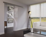 Wohnmilieu mit Modell 3508 Ganzglas Schiebetür - Lienbacher Glas