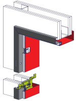 Technische Zeichnung Stahlzarge Pulverbeschichtet - Duo 15Z - alle Wandsysteme - BOS