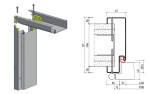 Technische Zeichnung Quick-Set Stahl-Umfassungszarge für Ständerwerk – BOS
