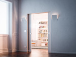 Milieu von Syntesis Luce DF Schiebetürsystem für doppelflügelige Holztüren in Massivbau - Eclisse