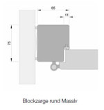Technische Zeichnung von Blockrahmen Weiß RAL 9016 CPL mit runder Kante - Hörmann