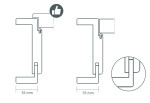 Technische Zeichnung von WESTAG Zarge für Wohnungseingangstüren Kitt A 446 PortaLit mit runder Kante