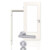 Innentür-Set Glatt Premium Weißlack RAL 9010 mit Lichtausschnitt LA-DIN mit Zarge und Drücker