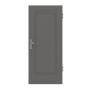 Frontansicht von HÖRMANN Wohnungseingangstür Groove 21 Staubgrau RAL 7037 Lack DesignLine