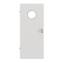 Frontansicht von GARANT Feuchtraumtür 0160-60 Silver Grey Resopal mit Lichtausschnitt LA-12