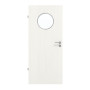 Frontansicht von GARANT Feuchtraumtür Authentic Bianco GCK08 mit Lichtausschnitt LA-13