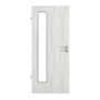 Frontansicht von GARANT Feuchtraumtür Authentic Grigio GCK08 mit Lichtausschnitt LA-4 bandseitig