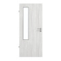 Frontansicht von GARANT Feuchtraumtür Authentic Grigio GCK08 mit Lichtausschnitt LA-5 bandseitig