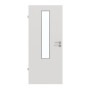 Frontansicht von GARANT Feuchtraumtür 0160-60 Silver Grey Resopal mit Lichtausschnitt LA-5 mittig