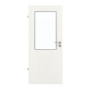 Frontansicht von GARANT Feuchtraumtür Authentic Bianco GCK08 mit Lichtausschnitt LA-6