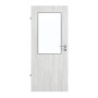 Frontansicht von GARANT Feuchtraumtür Authentic Grigio GCK08 mit Lichtausschnitt LA-6