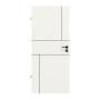 Frontansicht von Linea Black M42 Weißlack RAL 9016 Innentür - Deine Tür