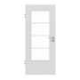 Frontansicht von GARANT Zimmertür 0160-60 Silver Grey CPL mit Lichtausschnitt LA-DIN Sprosse SP10