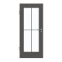 Frontansicht von GARANT Zimmertür 10622-60 Ebony CPL mit Lichtausschnitt LA-2 Sprosse SP0