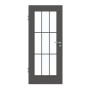 Frontansicht von GARANT Zimmertür 10622-60 Ebony CPL mit Lichtausschnitt LA-2 Sprosse SP2