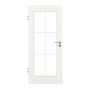 Frontansicht von GARANT Zimmertür Authentic Bianco GCK08 mit Lichtausschnitt LA-2 Sprosse SP4