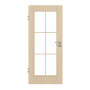 Frontansicht von GARANT Zimmertür Authentic Sand GCK08 mit Lichtausschnitt LA-2 Sprosse SP4