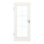 Frontansicht von GARANT Zimmertür Quer Authentic Bianco CPL mit Lichtausschnitt LA-2 Sprosse SP4
