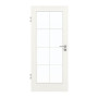 Frontansicht von GARANT Zimmertür Authentic Bianco GCK08 mit Lichtausschnitt LA-3 Sprosse SP1