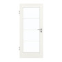 Frontansicht von GARANT Zimmertür Authentic Bianco GCK08 mit Lichtausschnitt LA-3 Sprosse SP10
