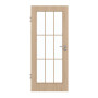 Frontansicht von GARANT Zimmertür Authentic Achat GCK08 mit Lichtausschnitt LA-3 Sprosse SP2